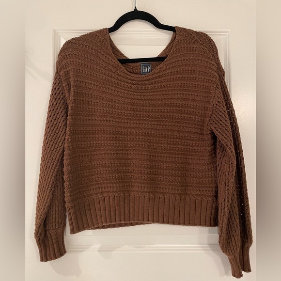 GAP Sweaters - GAP Women's Brown Knit Sweater, Cotton/Linen, Medium
